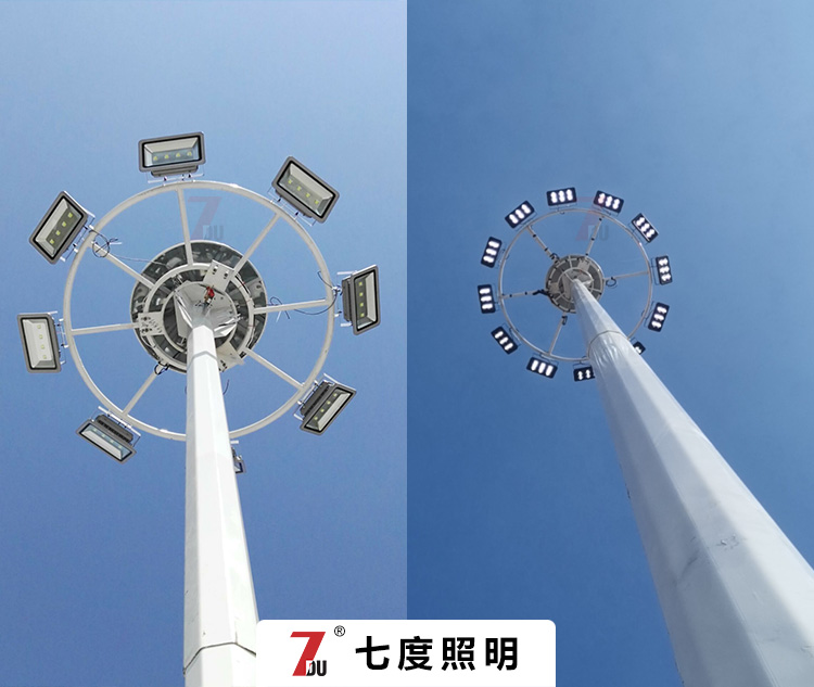 掛鉤式升降高桿燈8頭\12頭LED投光燈高桿燈細節(jié)展示